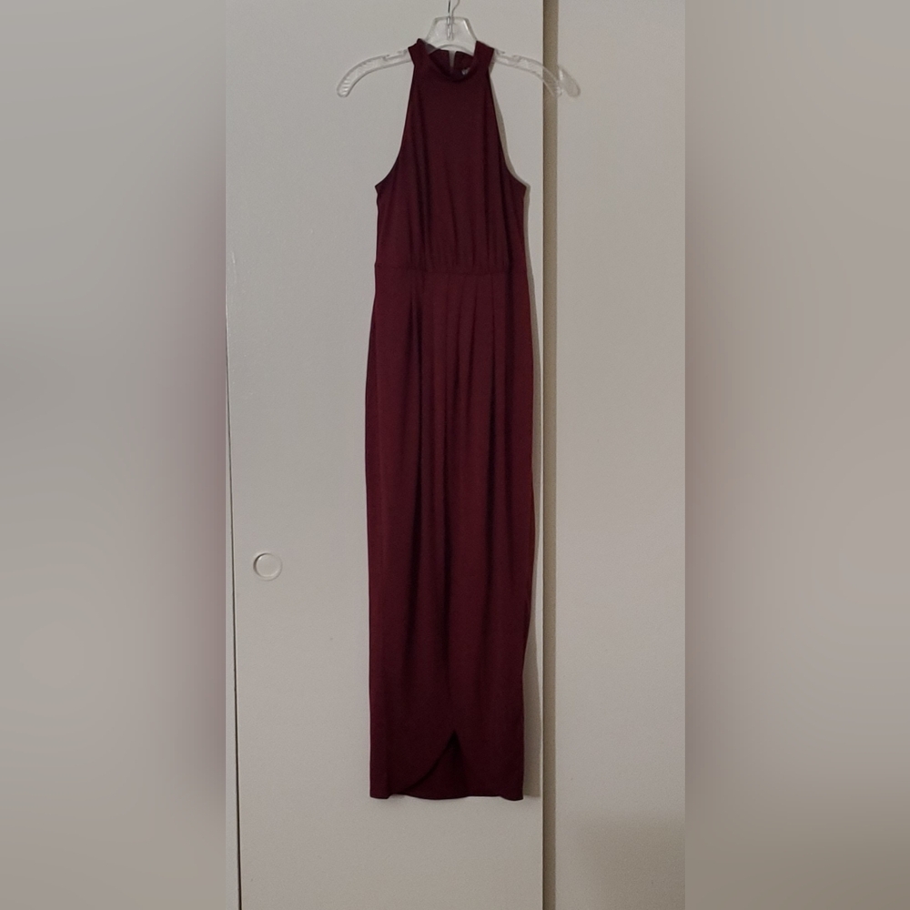 Venus Mock Neck Halter Faux Wrap Dress